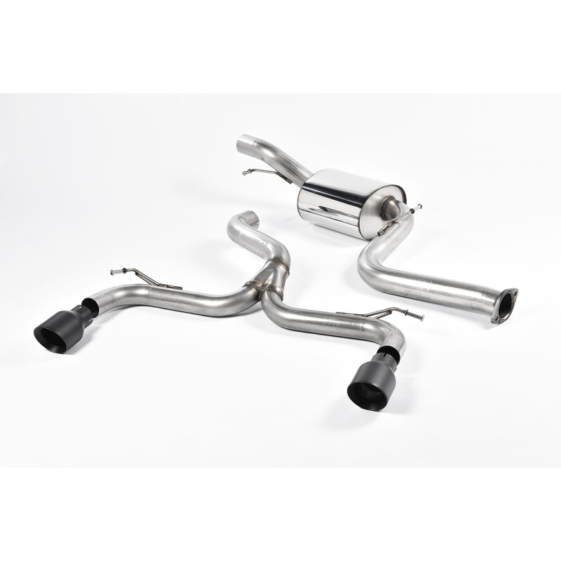 Cat-Back Race 76 Milltek Ford Focus MK2 ST 2.5T 2005-2010 - resoniert und ohne Endschalldämpfer - Dual-Endrohre GT100 Cerakote S