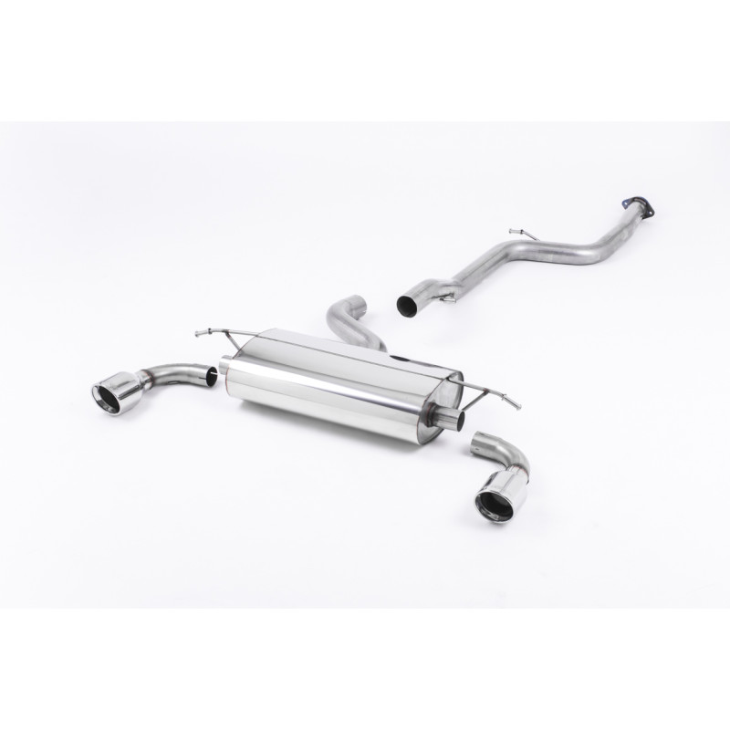Cat-back Milltek Ford Focus MK2 ST 2.5T 225ch 2005-2010 - no resonado - salidas Dual Jet-100 pulidas