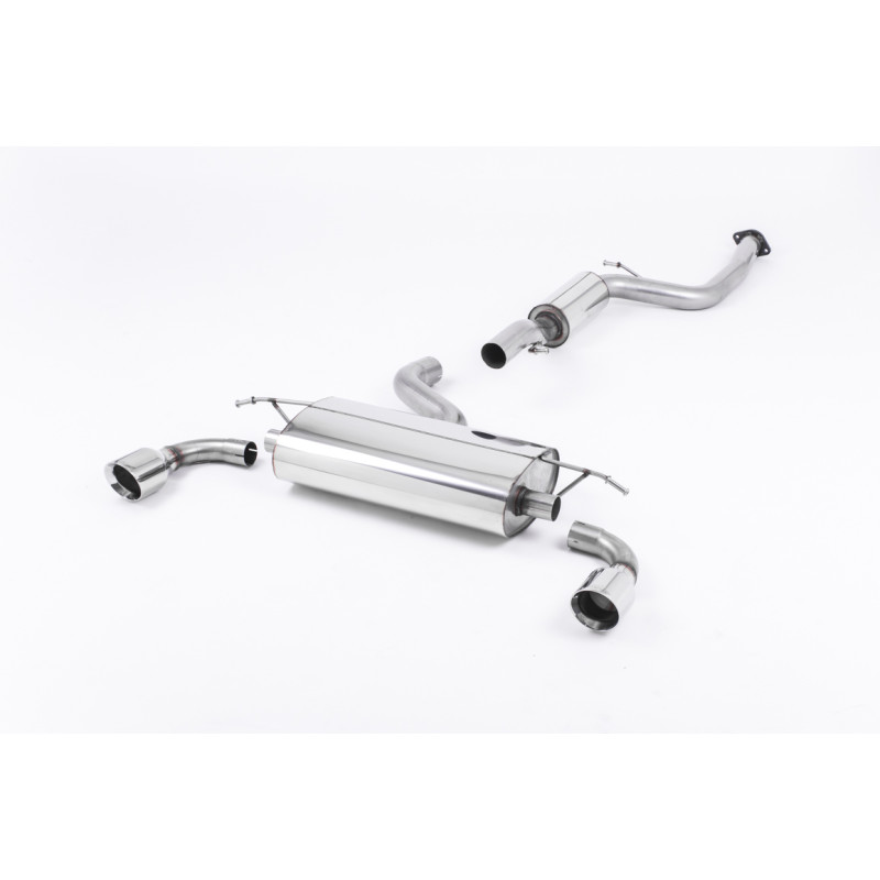 Scarico cat-back Milltek Ford Focus MK2 ST 2.5T 225CV 2005-2010 - risonato - terminali Dual GT100 lucidati