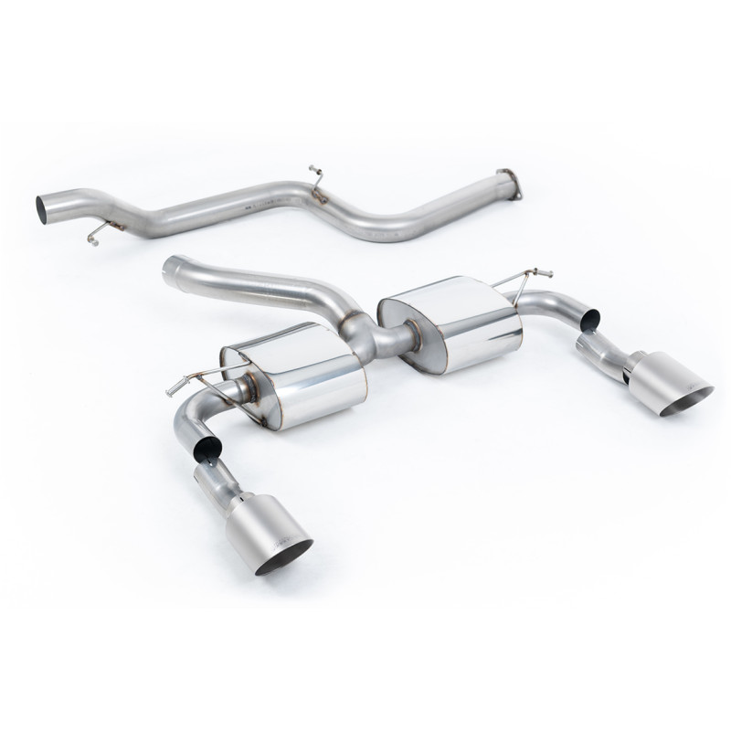 Scarico cat-back Milltek Ford Focus MK2 RS 2.5T 305CV 2009-2010 - non risonante - terminali Dual GT115 Titanio