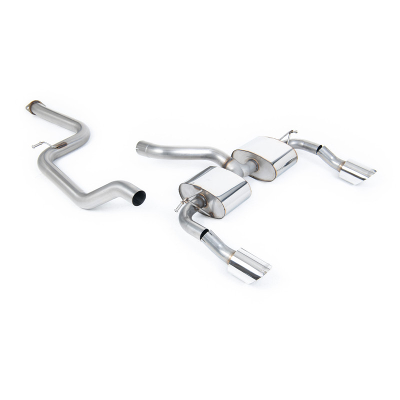 Cat-Back-Anlage Race Milltek Ford Focus MK2 RS 2.5T 305 PS 2009-2010 - ohne Resonator - mit Race-Schalldämpfer - Endrohre Dual G