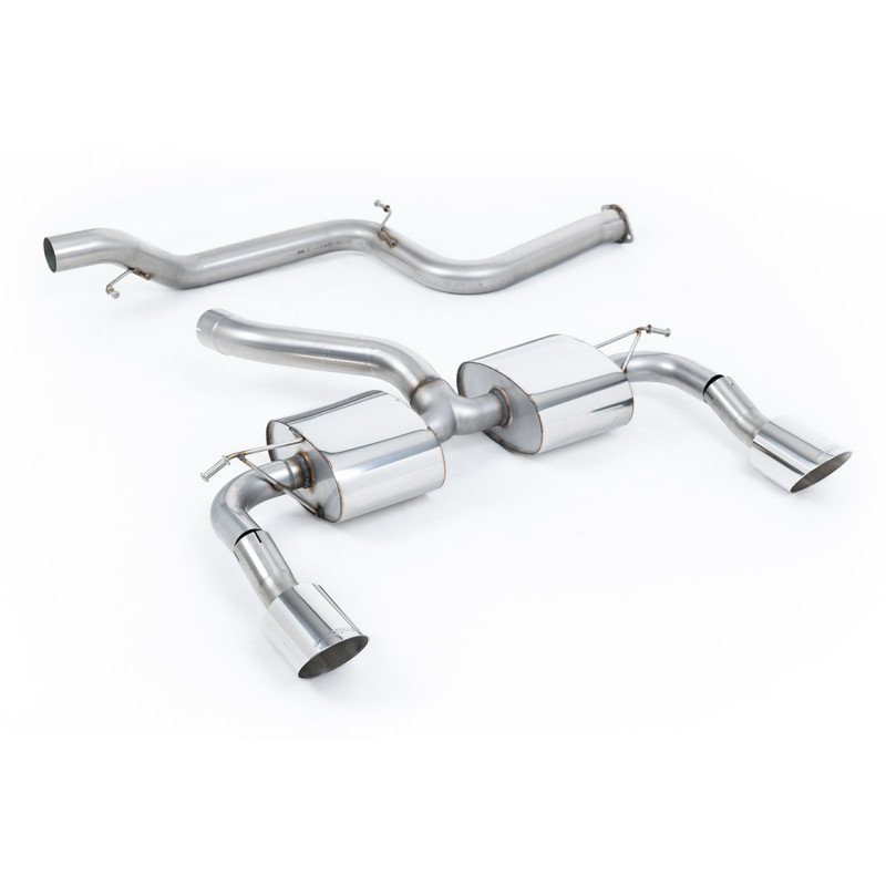 Cat-Back-Anlage Milltek Ford Focus MK2 RS 2.5T 305 PS 2009-2010 - ohne Mittelschalldämpfer - Endrohre Dual GT115 DTM