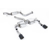 Catback Milltek Ford Focus MK2 RS 2.5T 305ch 2009-2010 - résonné - sorties Dual Jet-115 Carbone