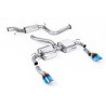 Scarico cat-back Milltek Ford Focus MK2 RS 2.5T 305 CV 2009-2010 - con silenziatore centrale - terminali Dual GT115 titanio brun