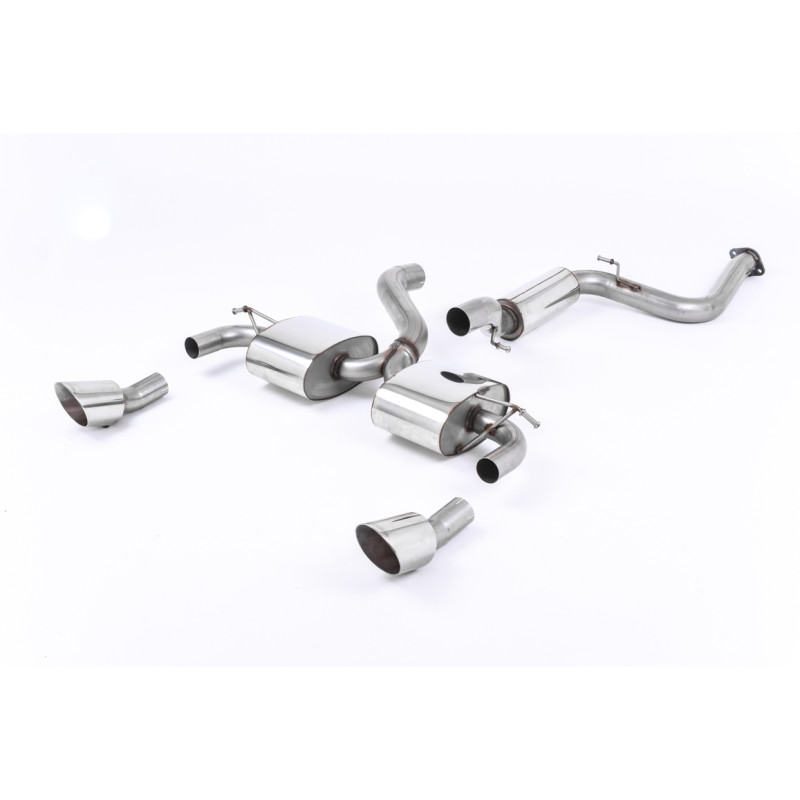Escape cat-back Milltek Ford Focus MK2 RS 2.5T 305 CV 2009-2010 - resonado - salidas dobles GT115 DTM