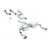 Línea de escape completa Milltek Ford Focus MK2 RS 2009-2010 - con downpipe catalizador Hi-Flow y no resonado - colas de escape 