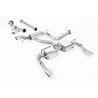 Full exhaust Milltek Ford Focus MK2 RS 2.5T 305hp 2009-2010 - with decat downpipe and resonated - Dual GT115 DTM tips