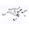 Línea completa Milltek Ford Focus MK2 RS - ECE - Línea con downpipe catalizador Hi-Flow ECE + resonada - colas Dual GT115 DTM