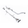 Catback Milltek Ford Fiesta MK8 2017-2019 - Avec silencieux primaire et sans silencieux AR - sortie Twin GT90 Polies