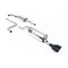 Escape catback Milltek Ford Fiesta MK8 2017-2019 - ECE - con primario + silenciador trasero - colas Twin GT90 Cerakote Negro
