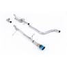 Catback Milltek Ford Fiesta MK8 2017-2019 - Avec silencieux primaire et sans silencieux AR - sortie GT90 Titane bleui