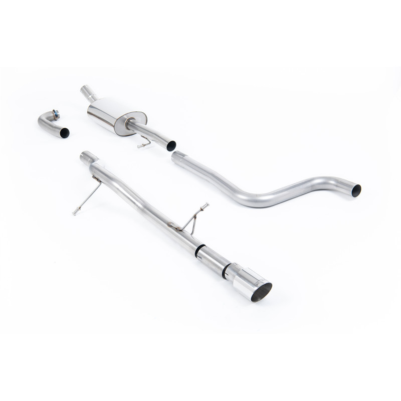 Cat-Back Milltek Ford Fiesta MK8 2017-2019 - With Primary Muffler and Without Rear Muffler - GT90 Polished Outlet