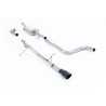 Catback Milltek Ford Fiesta MK8 2017-2019 - Avec silencieux primaire et sans silencieux AR - sortie GT90 Cerakote Noir