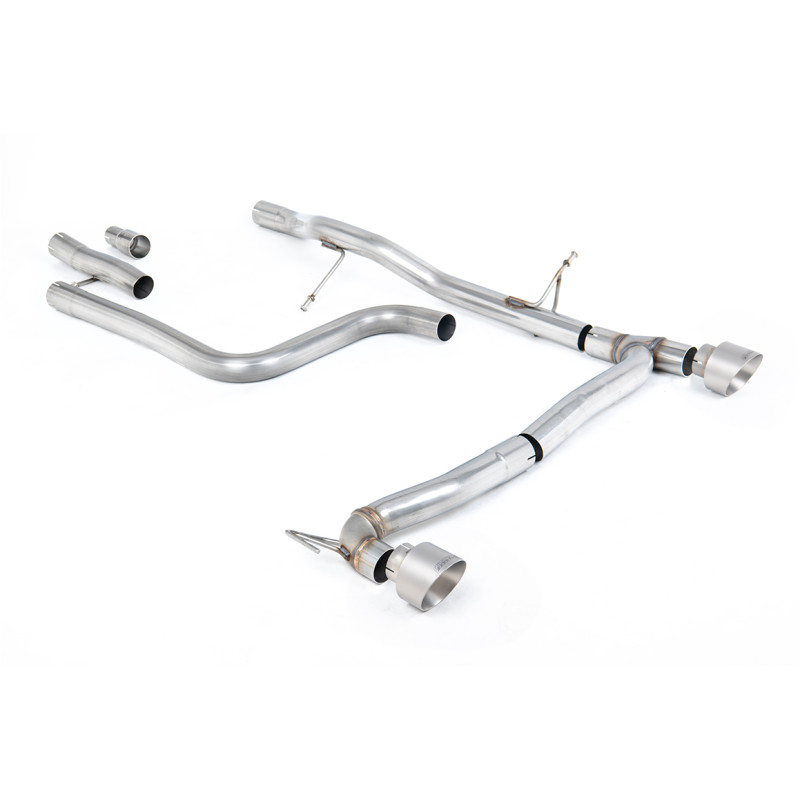 FAP Back Milltek Ford Fiesta MK8 2020-2025 - Sans silencieux primaire et sans silencieux AR - sortie Dual GT100 Titane