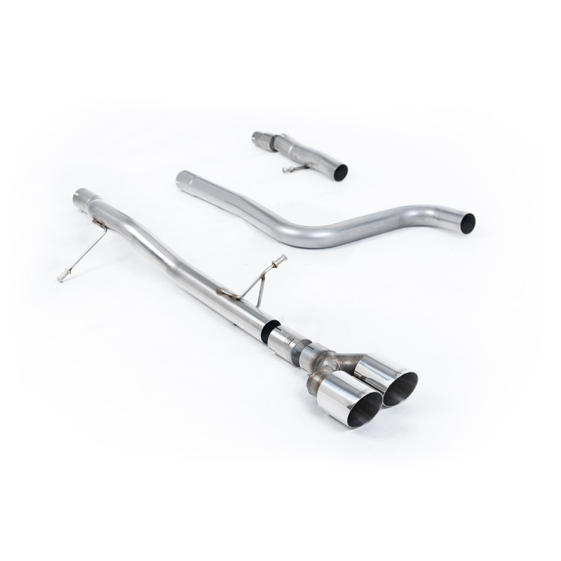FAP Back Milltek Ford Fiesta MK8 2020-2025 - Sans silencieux primaire et sans silencieux AR - sortie Twin GT90 Polies