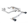 FAP Back Milltek Ford Fiesta MK8 2020-2025 - Sin silenciador primario y con silenciador trasero - salida Dual GT100 Cerakote Neg