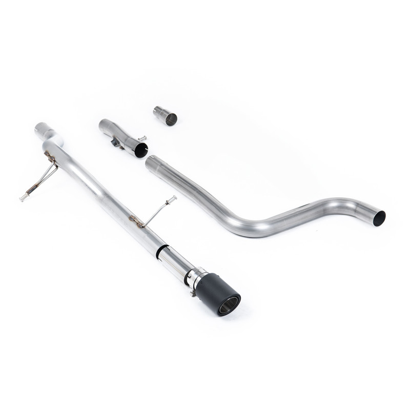 FAP Back Milltek Ford Fiesta MK8 2020-2025 - Sans silencieux primaire et sans silencieux AR - sortie Jet-90 Carbone