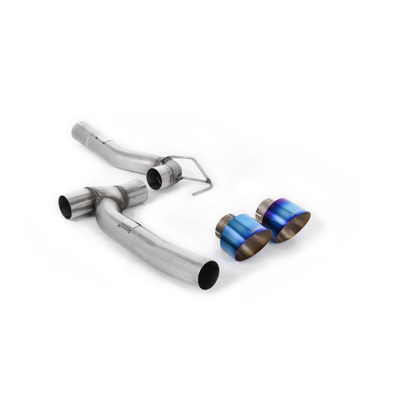 Kit Upgrade Milltek Ford Fiesta MK8 - ligne FAP Back Milltek classique pour version - sorties Dual GT100 Titane bleui - ST-Line