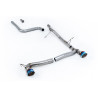 DPF-Back Milltek Ford Fiesta MK8 2019-2025 - ohne Vorschalldämpfer und ohne Endschalldämpfer - Dual-GT100-Endrohre Titan blau an