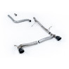 DPF Back Milltek Ford Fiesta MK8 2019-2025 - Senza silenziatore primario e senza silenziatore post. - uscita Dual GT100 Cerakote