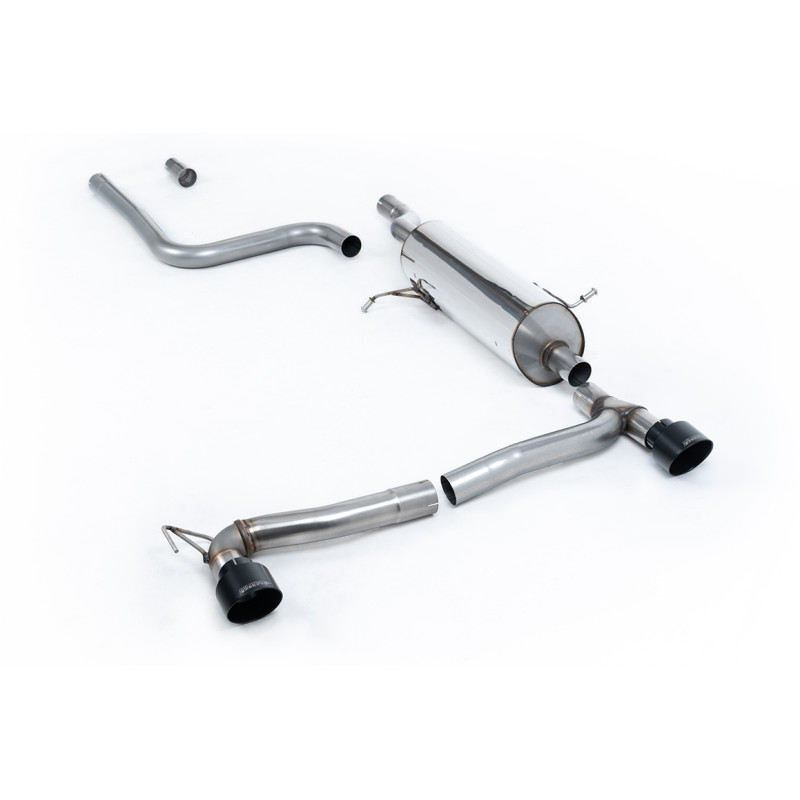 DPF Back Milltek Ford Fiesta MK8 2019-2025 - No primary muffler and with rear muffler - Dual GT100 Cerakote Black