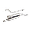 FAP Back Milltek Ford Fiesta MK8 2019-2025 - Sans silencieux primaire et avec silencieux AR - sortie Twin GT90 Cerakote Noir