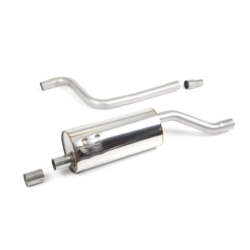 DPF Back Milltek Ford Fiesta MK8 2019-2025 - Senza silenziatore primario e con silenziatore post. - uscita Twin GT90 lucidata