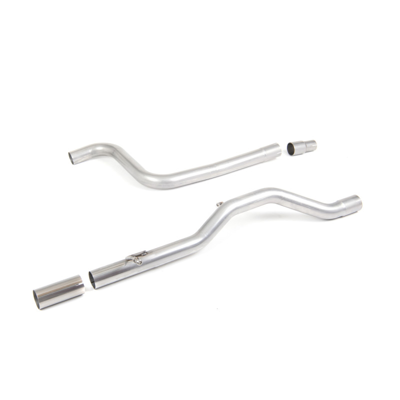 DPF Back Milltek Ford Fiesta MK8 2019-2025 - Senza silenziatore primario e senza silenziatore post. - terminale GT90 Lucidato