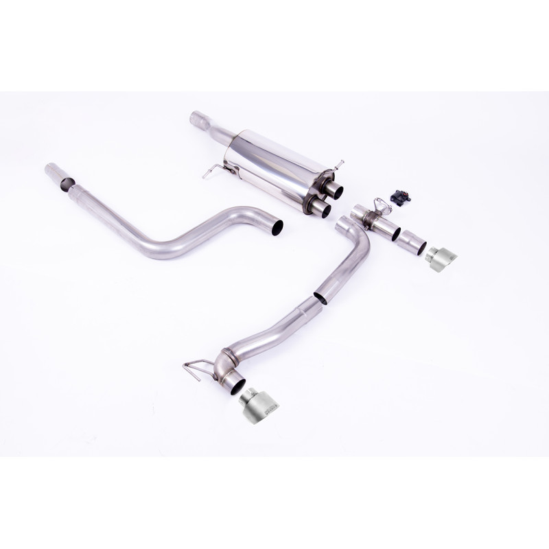DPF Back Milltek Ford Fiesta MK8 ST200 1.5 EcoBoost 200CV 2020-2025 - Omologato ECE - senza risonatore - uscite Dual GT100 Titan