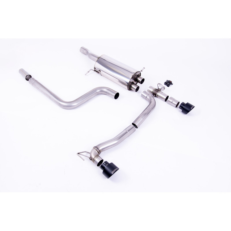 FAP Back Milltek Ford Fiesta MK8 ST200 1.5 EcoBoost 2020-2025 - Homologado ECE - no resonado - salidas Dual GT100 Cerakote Negro