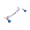 Upgrade-Kit Milltek Ford Fiesta MK8 - DPF-Back-Anlage - Doppel-Endrohre GT100 Titan blau - bis 09/2020/ab 09/2020
