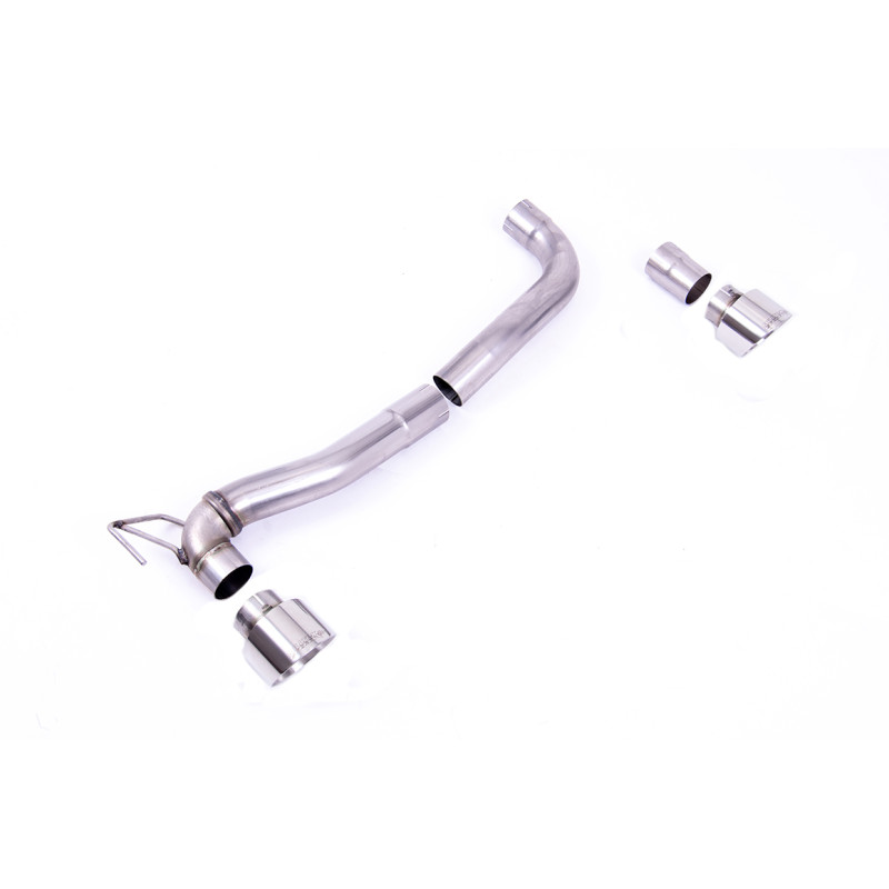 Kit Upgrade Milltek Ford Fiesta MK8 - linea DPF-back Milltek - uscite Dual GT100 lucidate - Fino a 09/2020/Da 09/2020