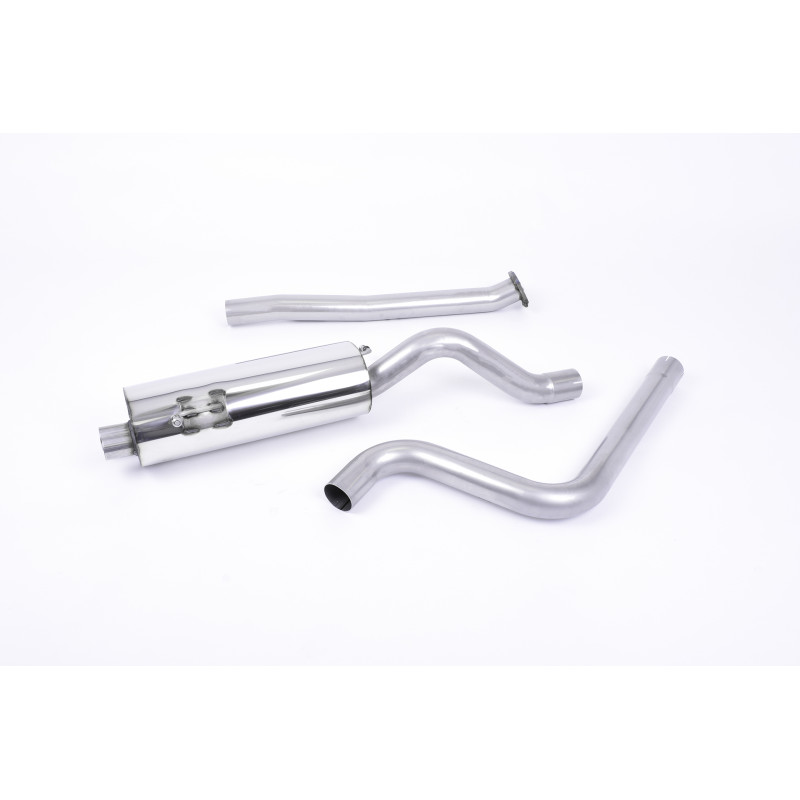 Catback Race Milltek Ford Fiesta MK7 - Sans silencieux primaire et sans silencieux AR - sortie Twin GT80 Titane bleui