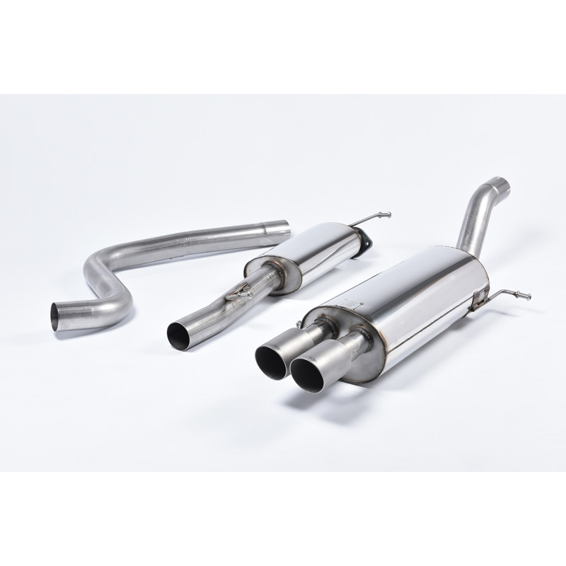 Catback Race Milltek Ford Fiesta MK7 ST182 - ST200 - No primary muffler and no rear muffler - Twin GT80 titanium outlet