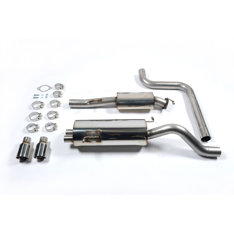 Catback Race Milltek Ford Fiesta MK7 ST182 - ST200 - Avec silencieux primaire et sans silencieux AR - sortie Twin GT80 Polies