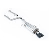 Cat-back Milltek Ford Fiesta MK7 ST182 - ST200 - No Primary Muffler, With Rear Muffler - Twin GT80 Cerakote Black Outlets