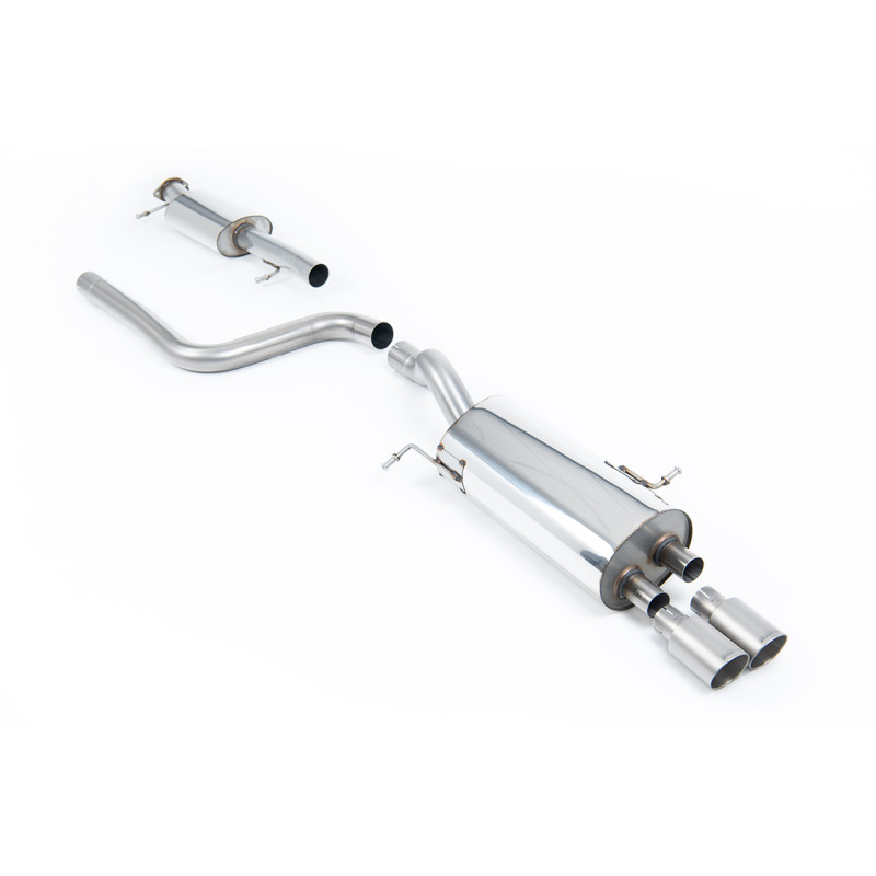 Cat-back Milltek Ford Fiesta MK7 - ECE homologated - With primary muffler and rear muffler - Twin GT80 titanium tip