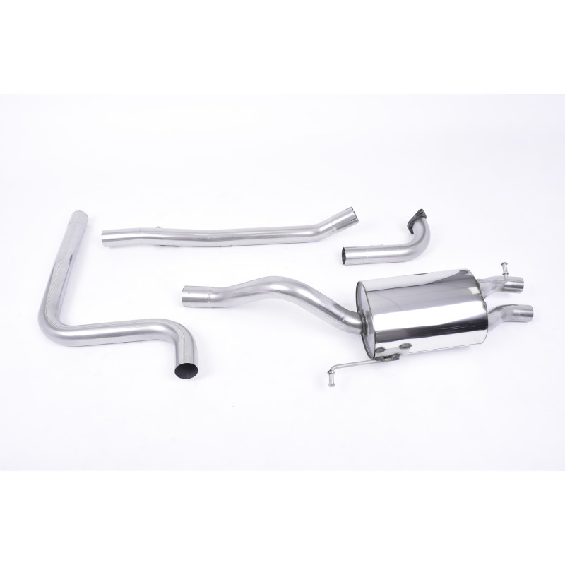 Cat-back Milltek Ford Fiesta MK7 1.0T EcoBoost 2013-2017 - non risonato e con silenziatore posteriore - terminale Twin Jet-76 Ca