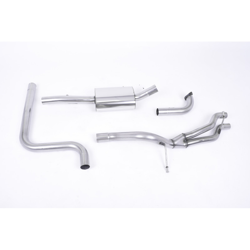 Cat-back Road+ Milltek Ford Fiesta MK7 1.0T EcoBoost 2013-2017 - a risonanza e senza silenziatore post. - uscita doppia GT80 Cer
