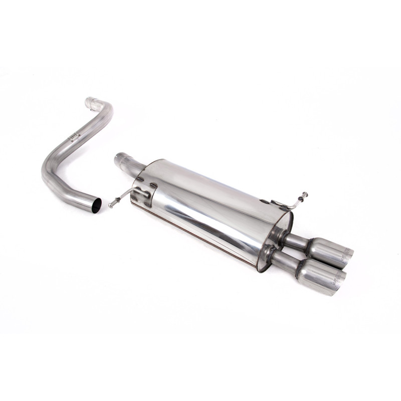 Front Pipe-back Milltek Ford Fiesta MK7 - Non-Resonated - Twin GT80 Polished Tips - Fits with Exhaust Manifold and Cat/Decat Pip