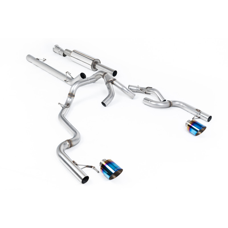 Catback Road+ Milltek Ford F150 Tremor SuperCrew 2021-2025 - con silenziatore primario - uscite Dual GT115 titanio brunito
