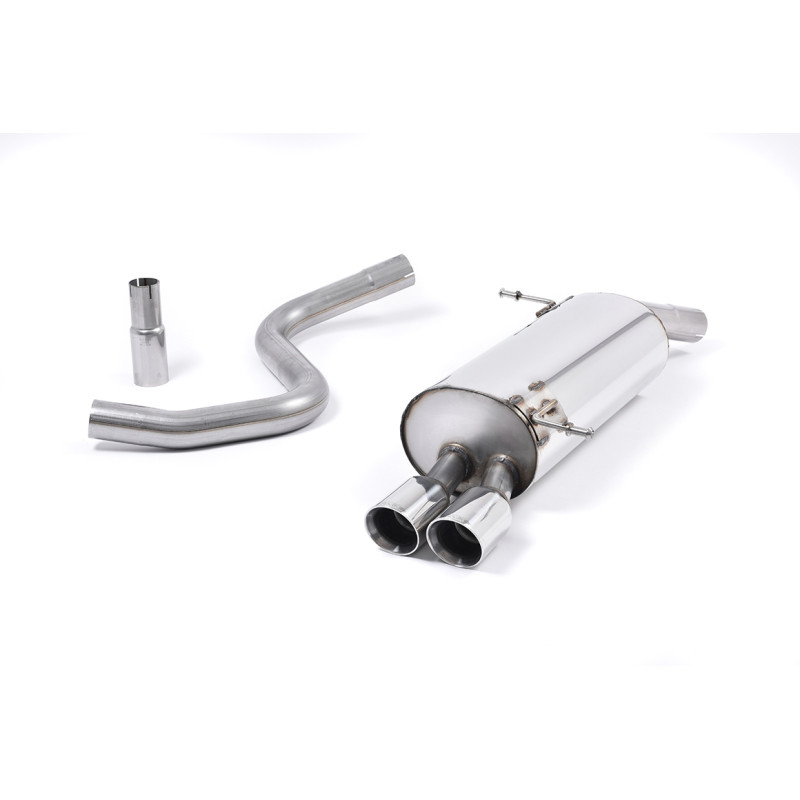 Front Pipe-back Milltek Ford Fiesta MK7 2008-2012 - non résonné - sortie Twin GT80 Polies - Montage downpipe et catalyseur OEM