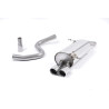 Front Pipe-back Milltek Ford Fiesta MK7 2008-2012 - non résonné - sortie Twin GT80 Polies - Montage downpipe et catalyseur OEM