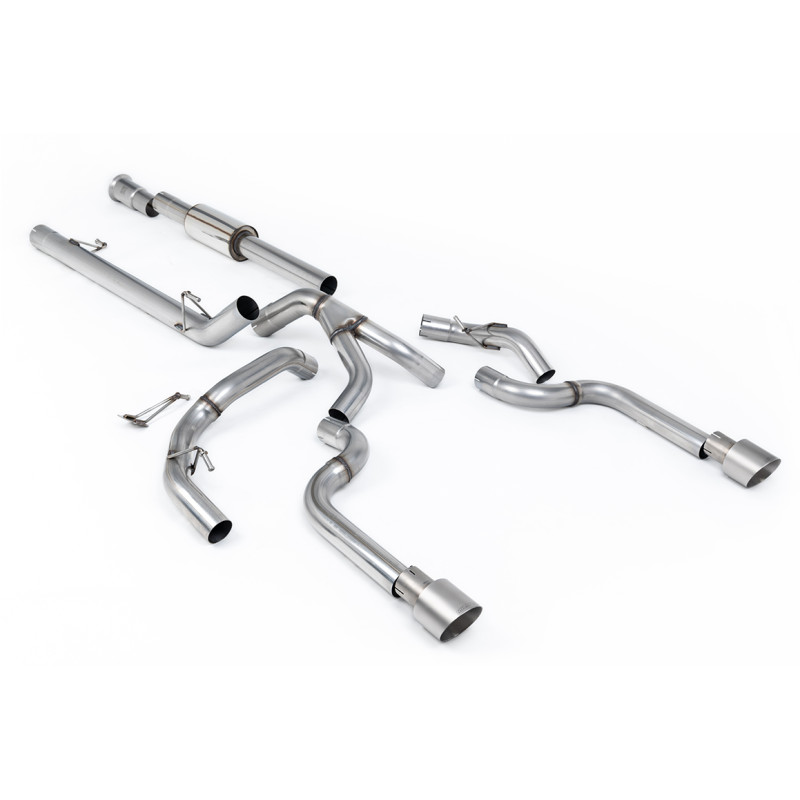 Cat-Back-Anlage Race Milltek Ford F150 SuperCrew 5.0 V8 2021-2025 - mit Race-Vorschalldämpfer - Dual-Endrohre GT100 Titan