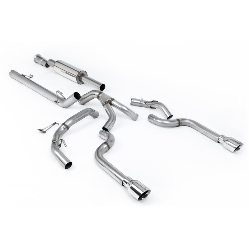 Catback Road+ Milltek Ford F150 SuperCrew 2021-2025 - avec silencieux primaire - sorties Dual GT100 Polies