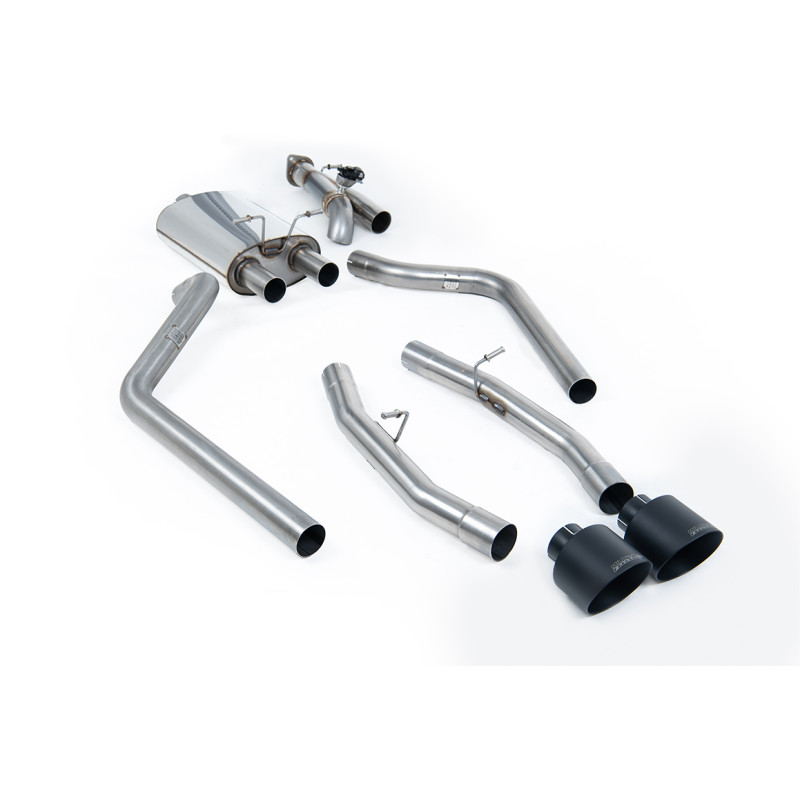 Catback Milltek Dodge RAM 1500 MK5 - Version avec valve avec primaire - Sans silencieux AR - sorties GT139 Cerakote Noir