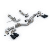 Scarico cat-back Milltek Chevrolet Corvette C8 Stingray e E-Ray 2020-2025 - senza risonatore - terminali Quad GT100 Cerakote Ner