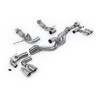 Cat-Back Milltek Chevrolet Corvette C8 Stingray and E-Ray 6.2L V8 2020-2025 no DPF - non-resonated - Quad GT100 Polished Tips