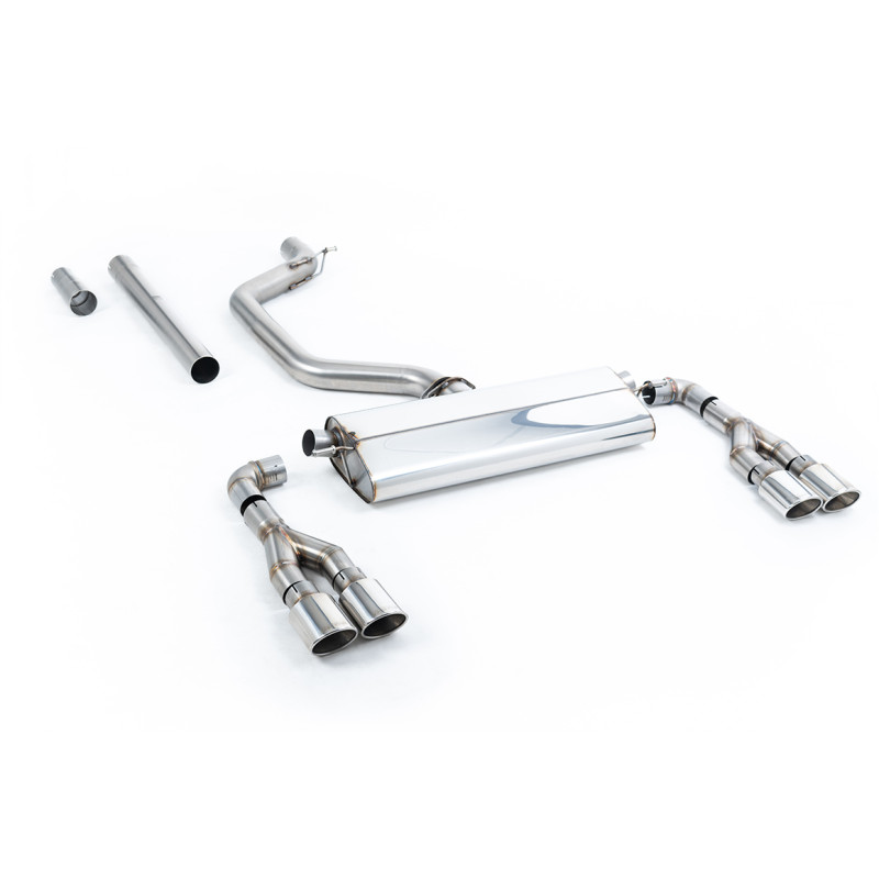 FAP Back Race Milltek Cupra Leon KL 2.0 TSI 2021-2025 with DPF - 80 mm Version - No Primary Muffler - Quad Oval Tips