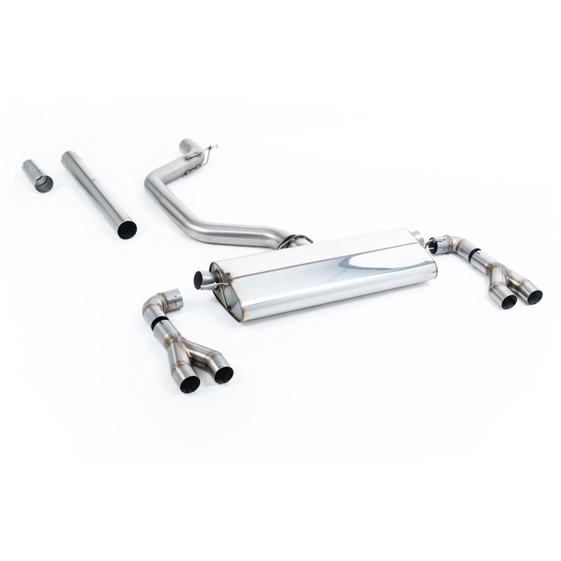 DPF Back Race Milltek Cupra Leon KL 2.0 TSI 300 PS 2021-2025 mit DPF - Version 80 mm - ohne Vorschalldämpfer - Serien-Endrohre